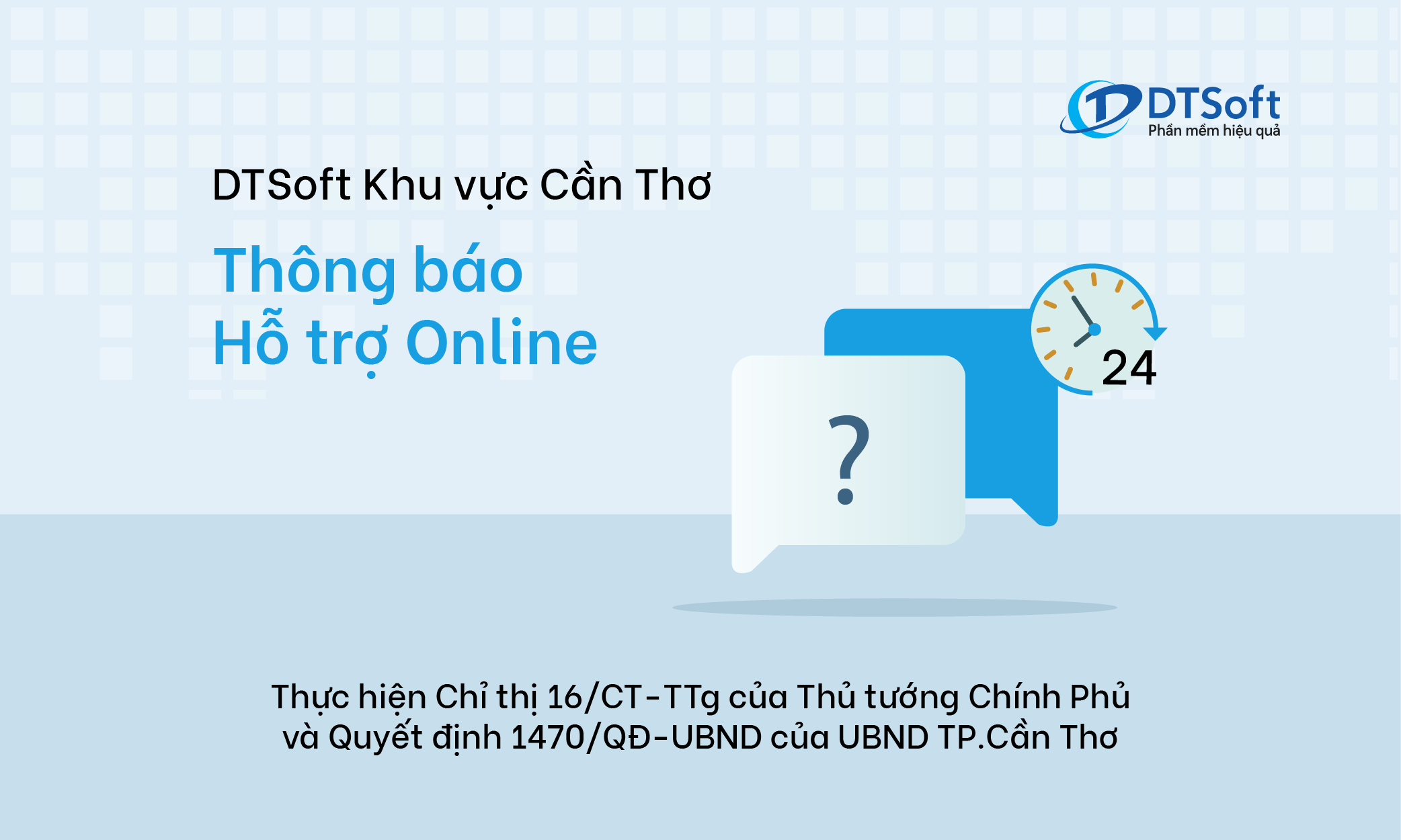 [DTSoft Cần Thơ] Thông báo hỗ trợ trực tuyến