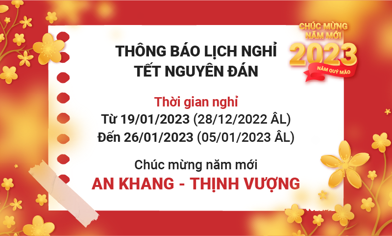 DTSoft thông báo nghỉ Tết Qúy Mão 2023