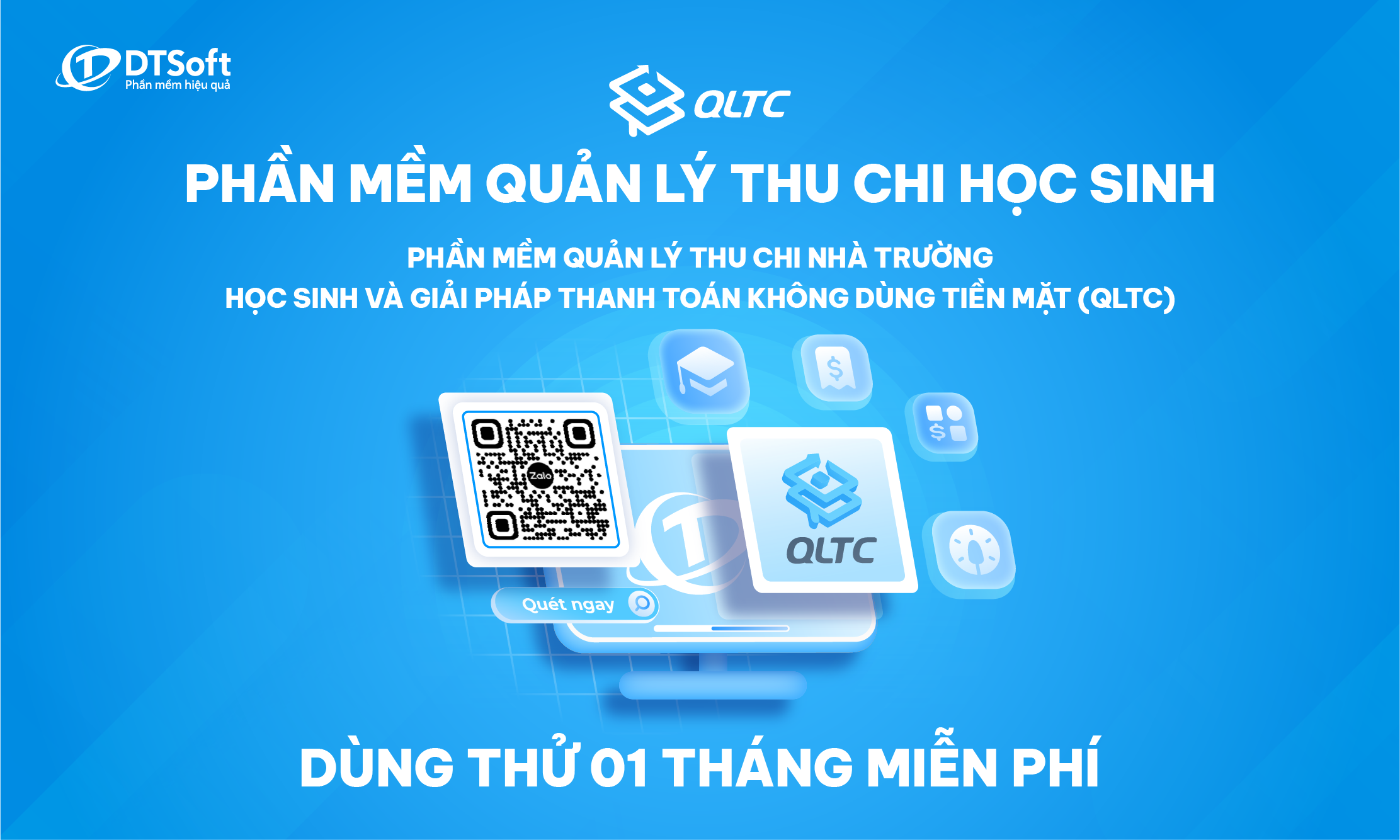 [DÙNG THỬ MIỄN PHÍ] PHẦN MỀM QUẢN LÝ THU CHI QLTC DTSOFT DÀNH CHO KHÁCH HÀNG MỚI