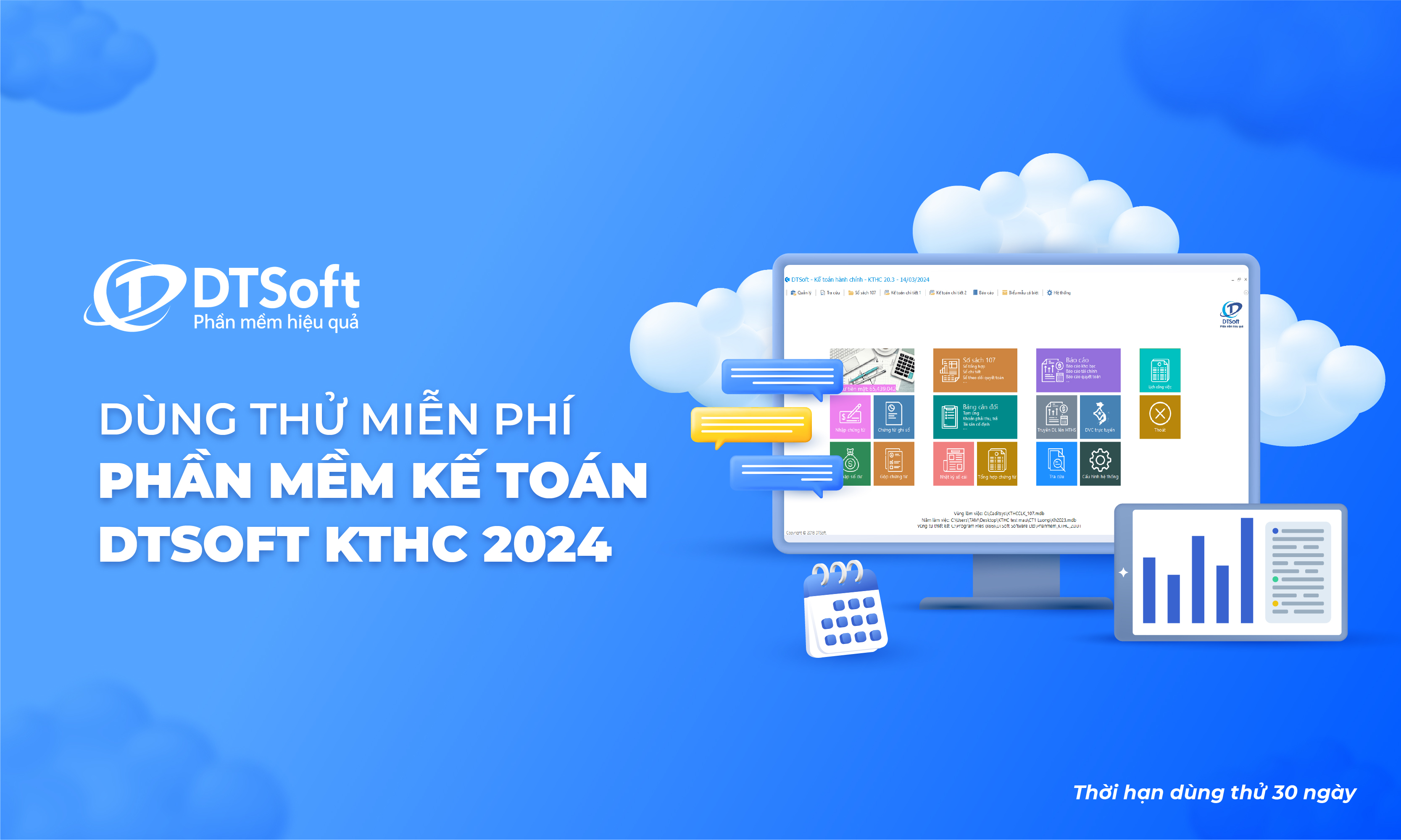Tải miễn phí Phần mềm kế toán DTSoft KTHC