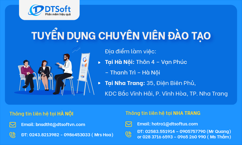 Tuyển dụng Chuyên Viên Đào Tạo làm việc tại Hà Nội, Nha Trang